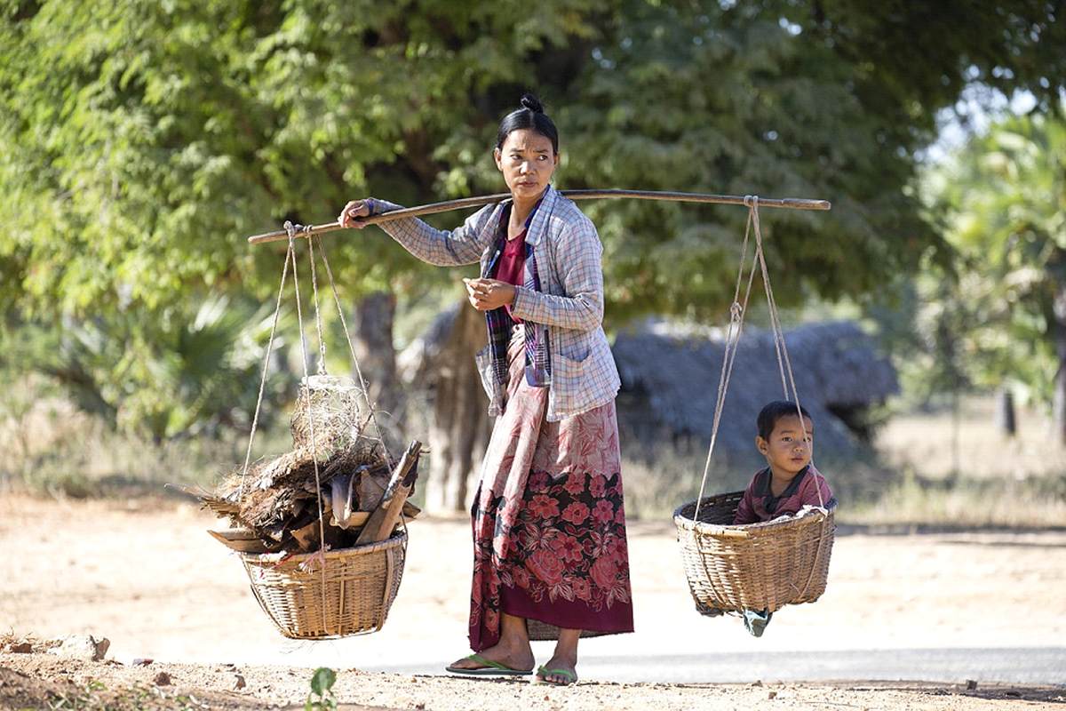 Bild: Menschen in Sdostasien - Frau und Kind aus Myanmar