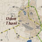 Karte Udon Thani Map (Stadtplan Udorn Thani)