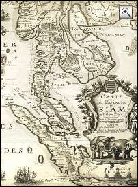 Siam [Thailand] Map anno 1686 - Thailand History